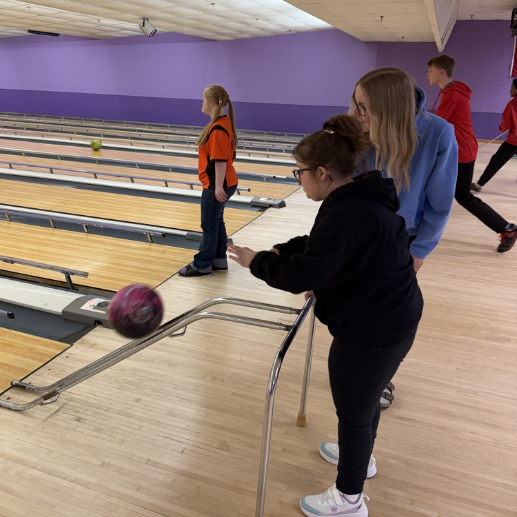 students bowling
