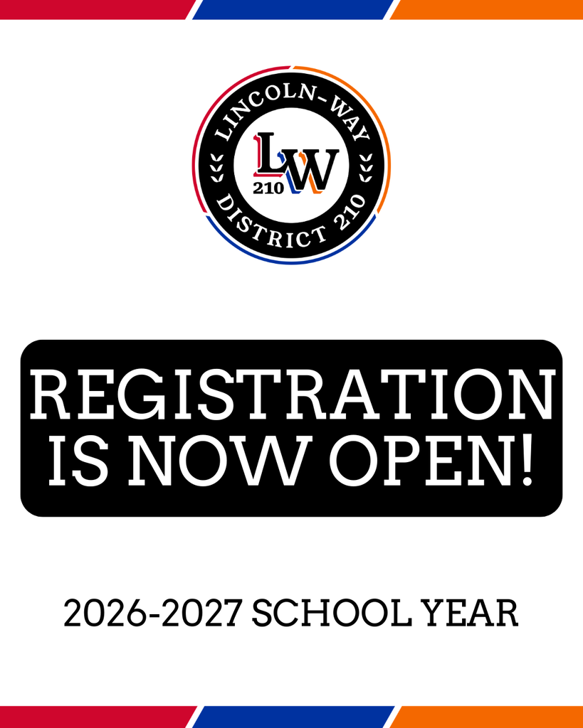 White background with a logo at top and text "Registration is Now Open!" below. Below logo, text reads "2026-2027 School Year".