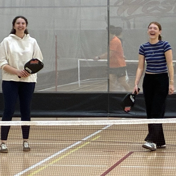two students on the court