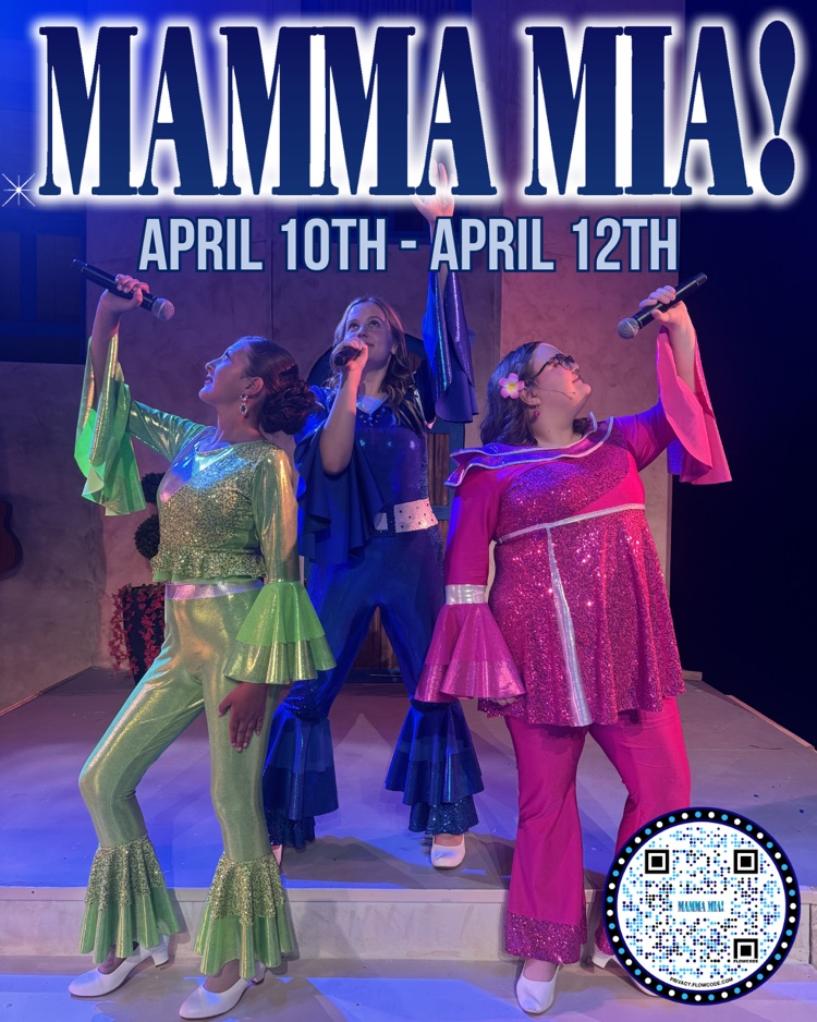 mamma Mia graphic with promo dates