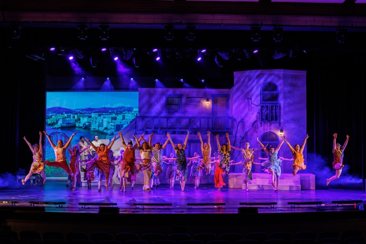 students dancing on stage