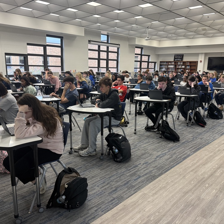 history students taking a practice AP test. 