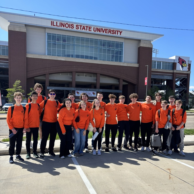 students in orange shirts at state 