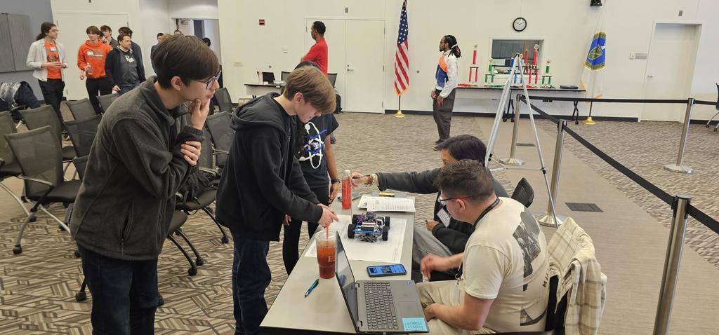 Science Club's Autonomous Vehicle Team. First Place at Argonne National Laboratory!! Jayden Gorczowski, Gavin Rasmussen, Yakshitha Thumu and Emily Clark.