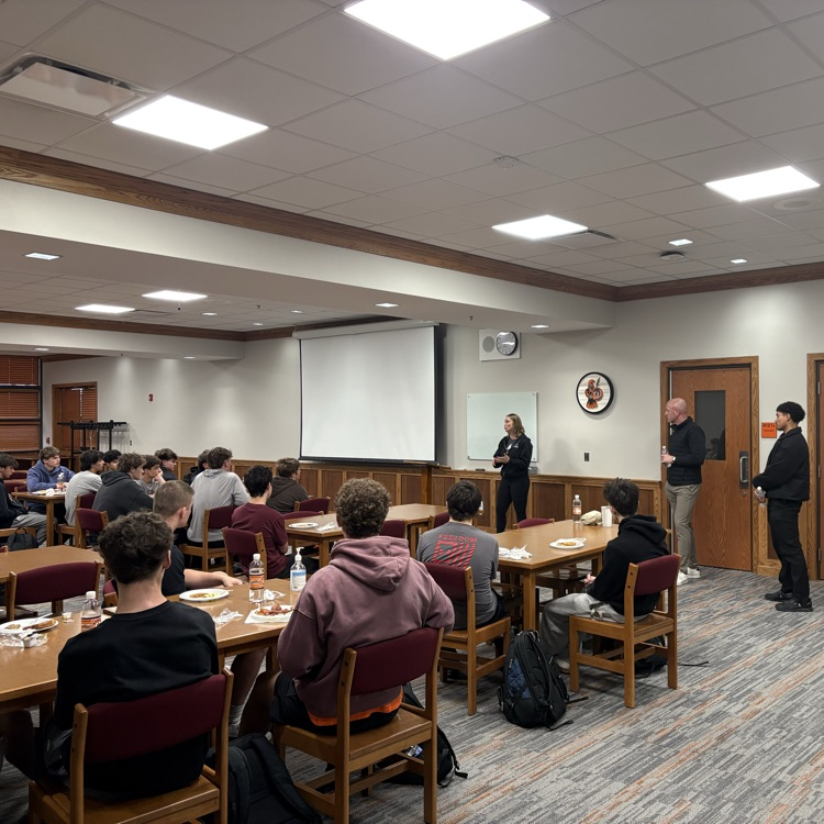 students attending a presentation