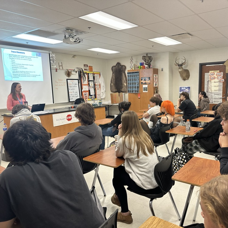 guest speaker presenting to students in a classroom