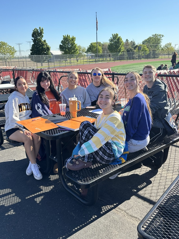 group of students at a table