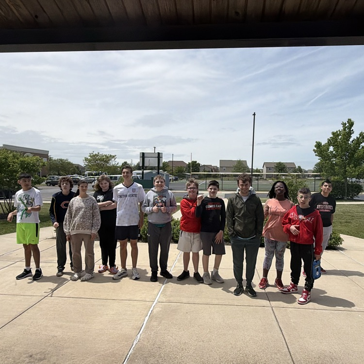 students at the park