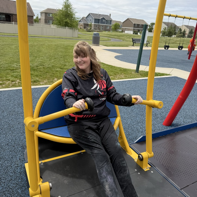 students at the park