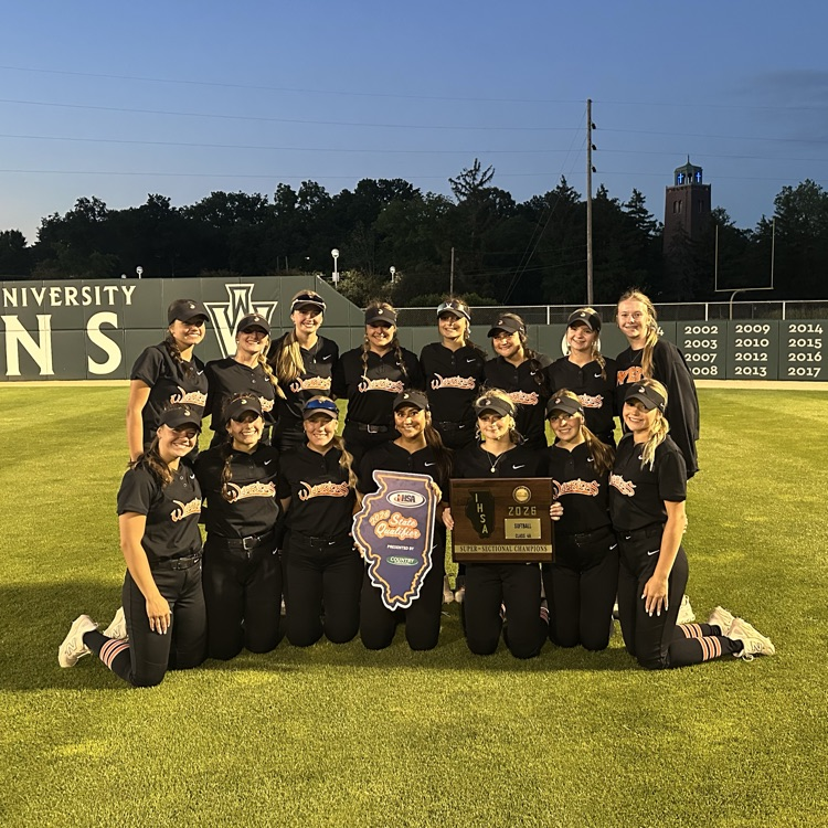 softball team with super sectional plaque