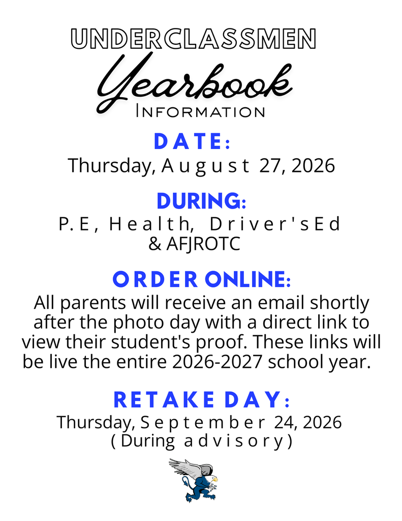 Yearbook Information for August 27th