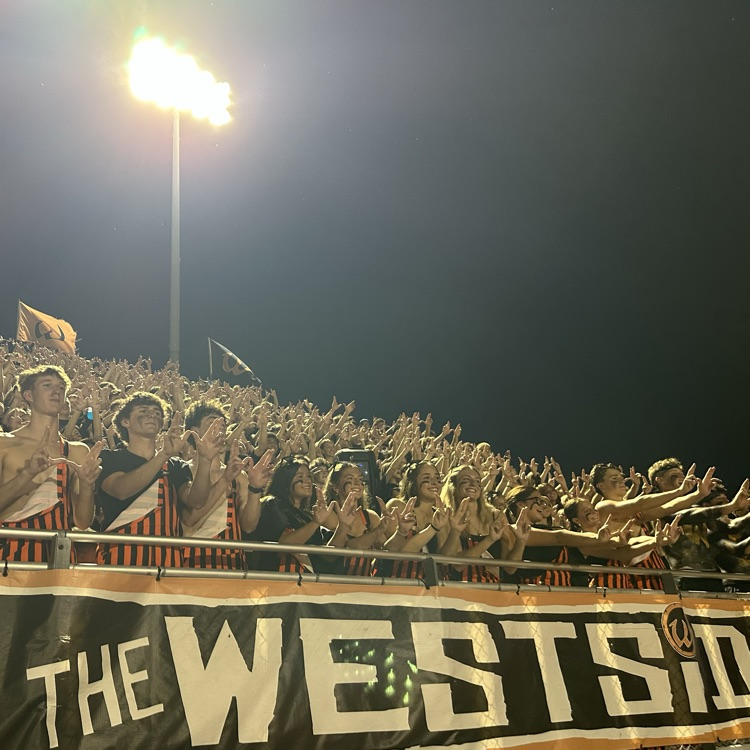 student section with Ws