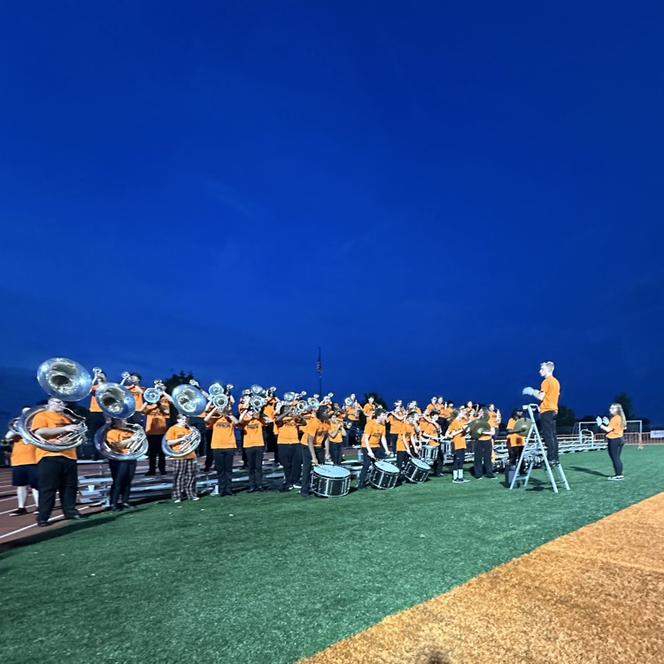 band playing pep tag at game