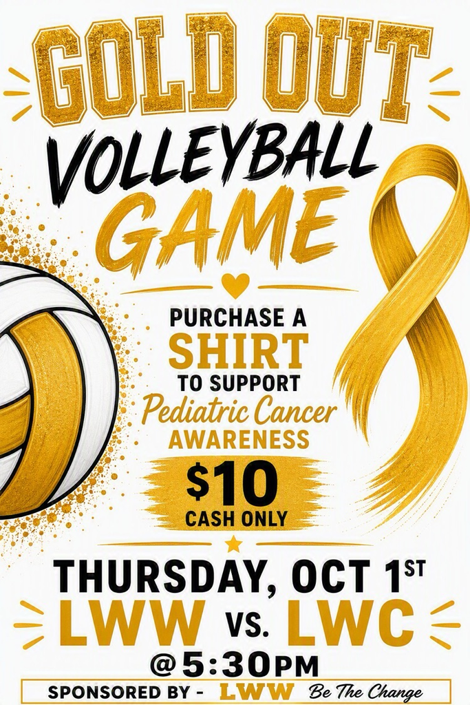 announcing Goldout volleyball game scheduled for October 1