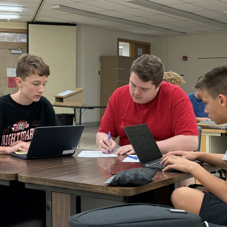 students working