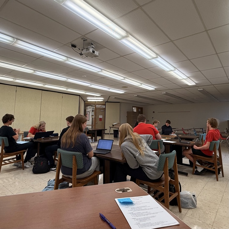 students working