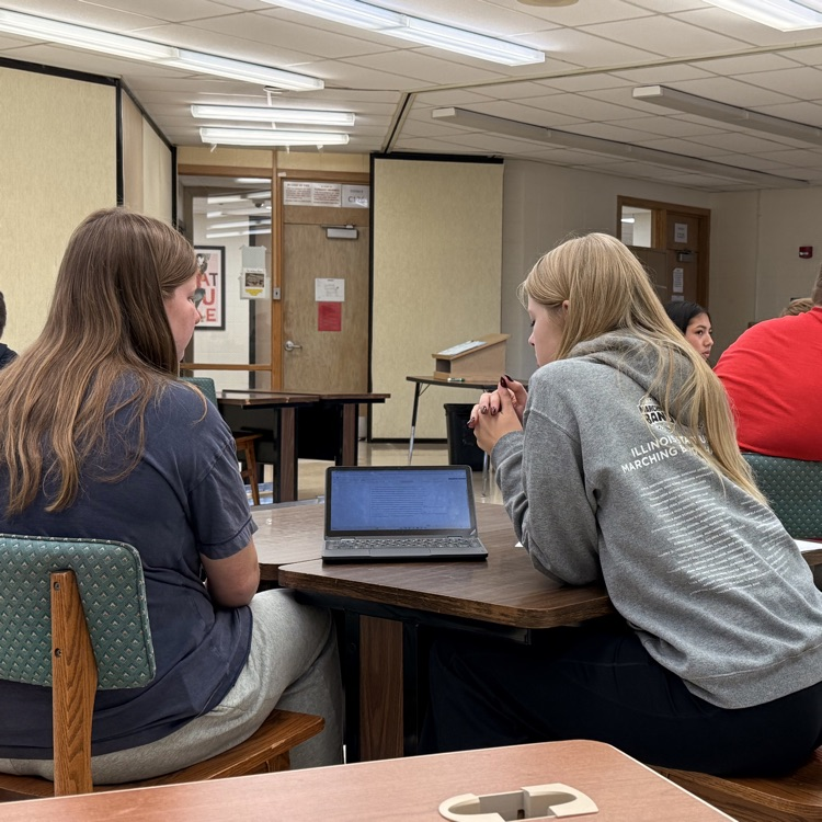students working 