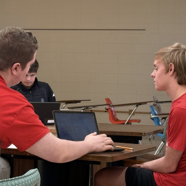 students working