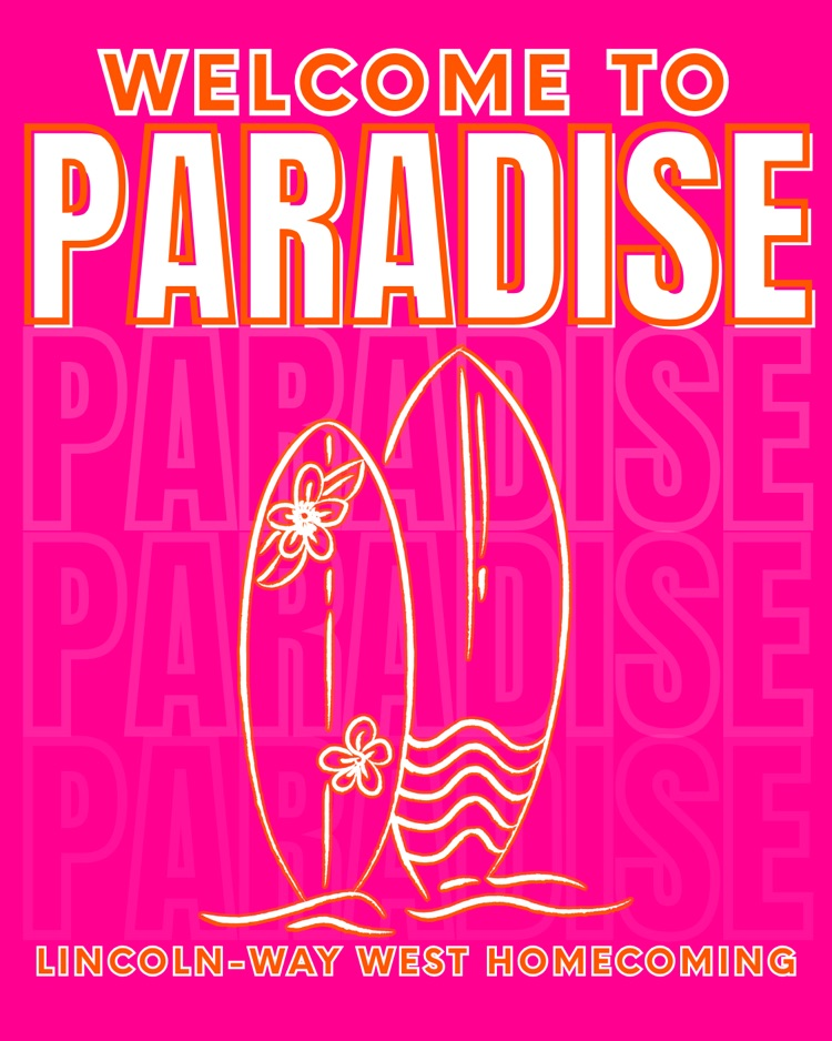 hot pink homecoming graphic