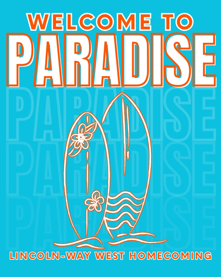 teal homecoming graphic