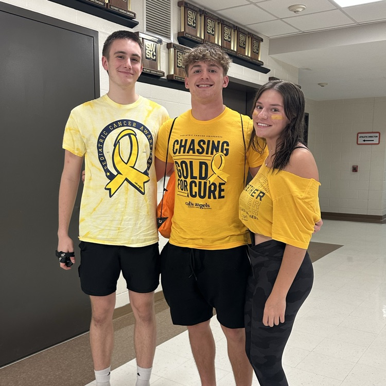 students in Cal’s Angels shirts