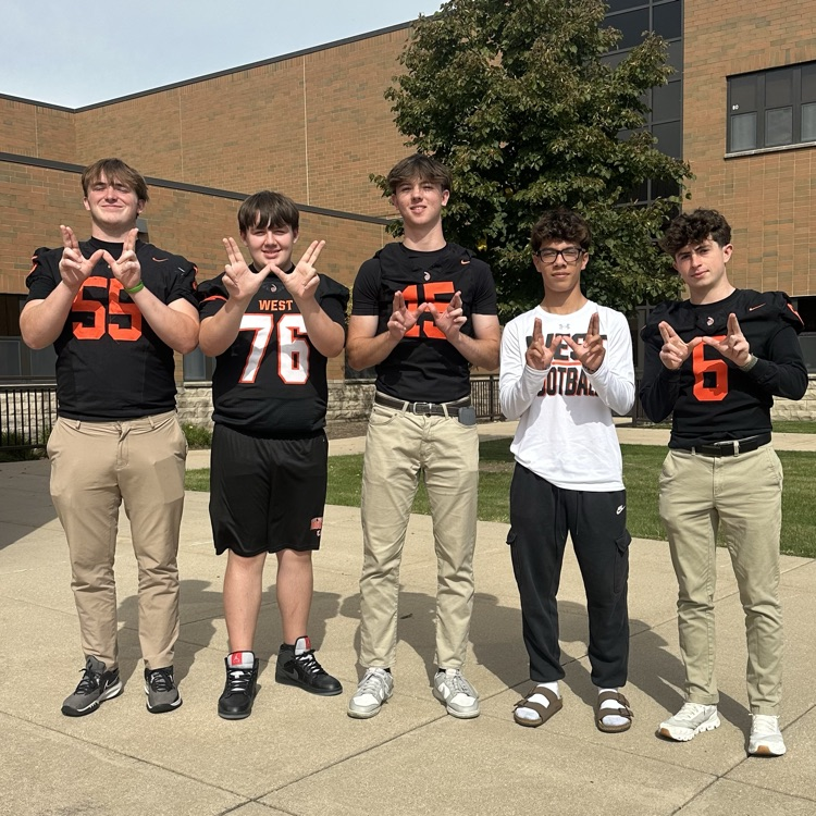 students wearing school spirit wear