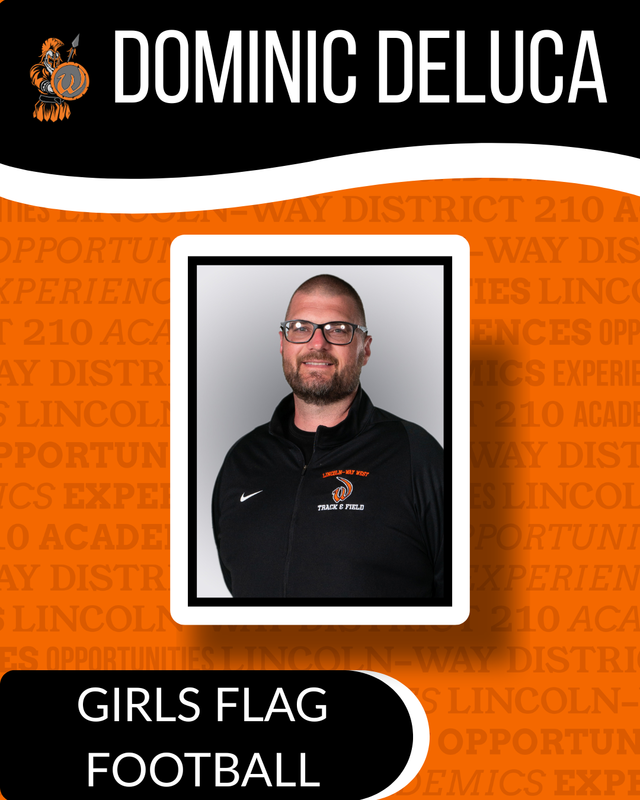 Dominic DeLuca - girls flag football with west logo