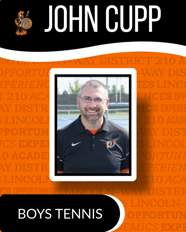 John Cupp headshot - boys tennis with West logo