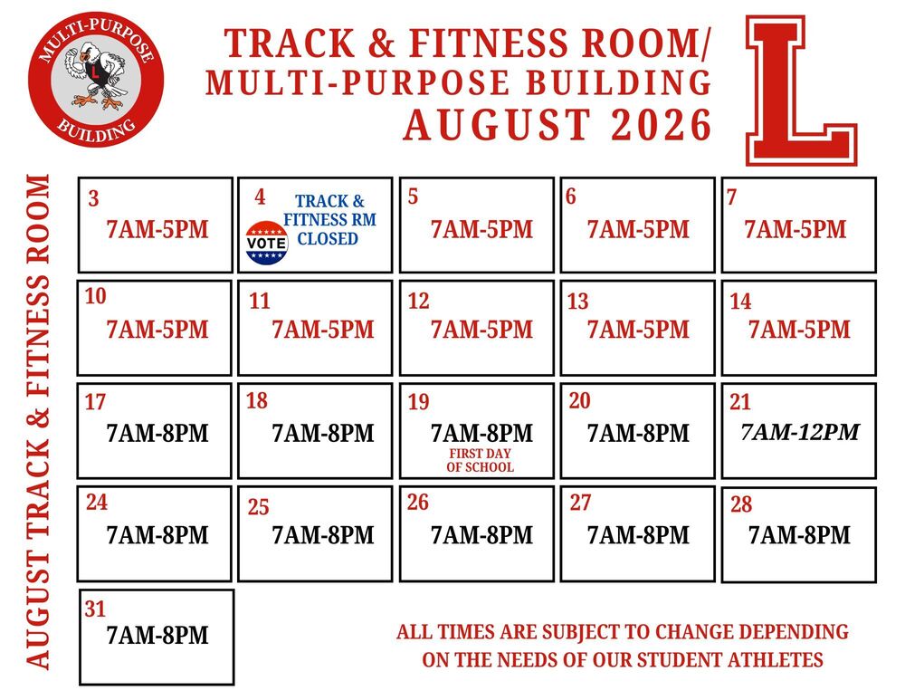 August Track and Fitness Room