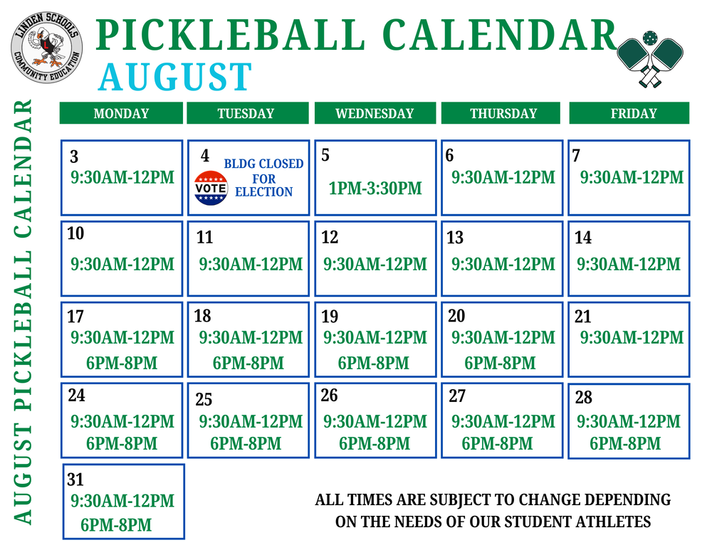 August Pickleball