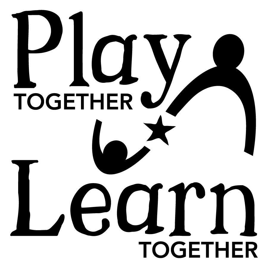 Play TOGETHER Learn TOGETHER logo featuring stylized silhouettes of an adult and child reaching toward a star.