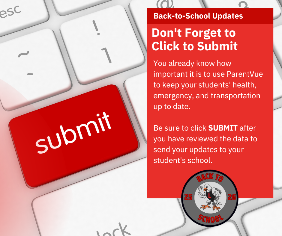 White keyboard with red Submit button with the words don't forget to click submit
