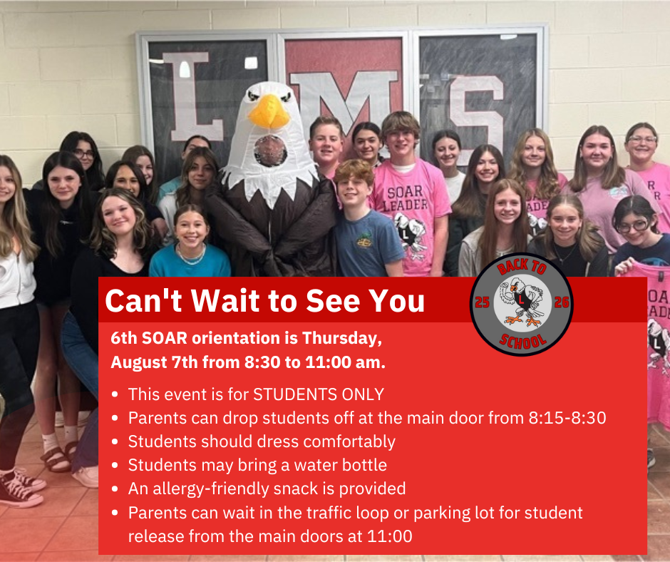 Students standing with an eagle mascot.