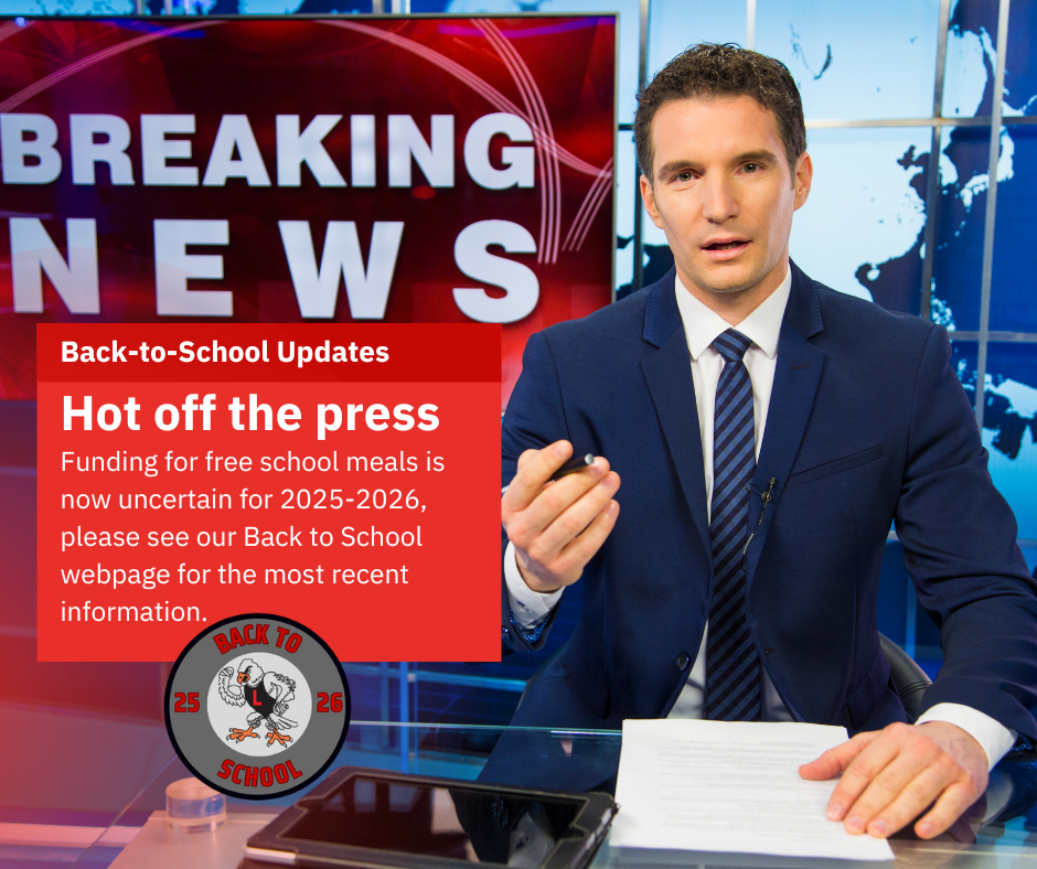 News caster with the words Breaking News