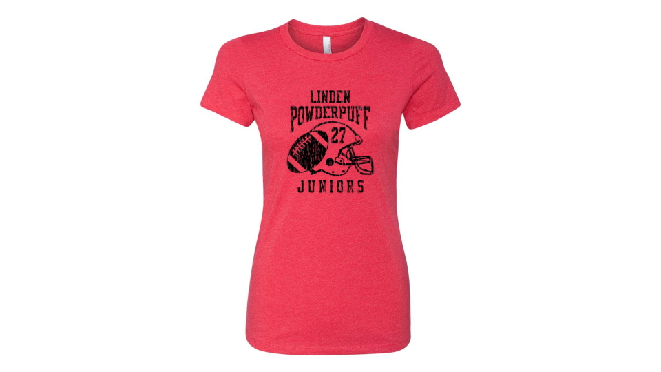2027 Juniors, $15. https://linden-high-school-the-nest.square.site/product/powderpuff-t-shirts/CVJW7ED2WIDXNPGBJYKV5J7S?cp=true&sa=false&sbp=false&q=false&category_id=YUXRPYFKV7EXNCB7ZSLFELPR