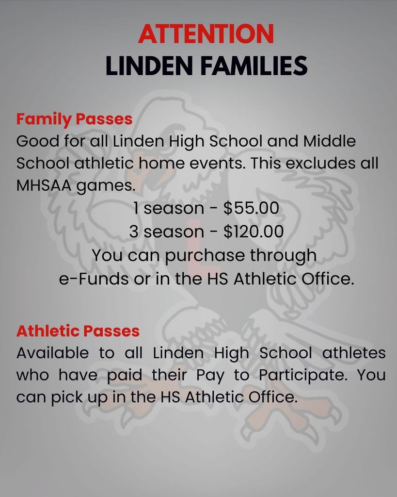 Family pass\student pass flyer