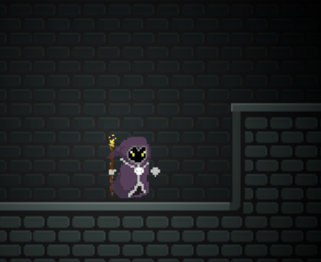Wizard in a dungeon video game