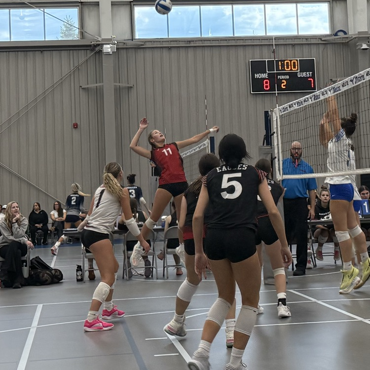 girl hitting volleyball