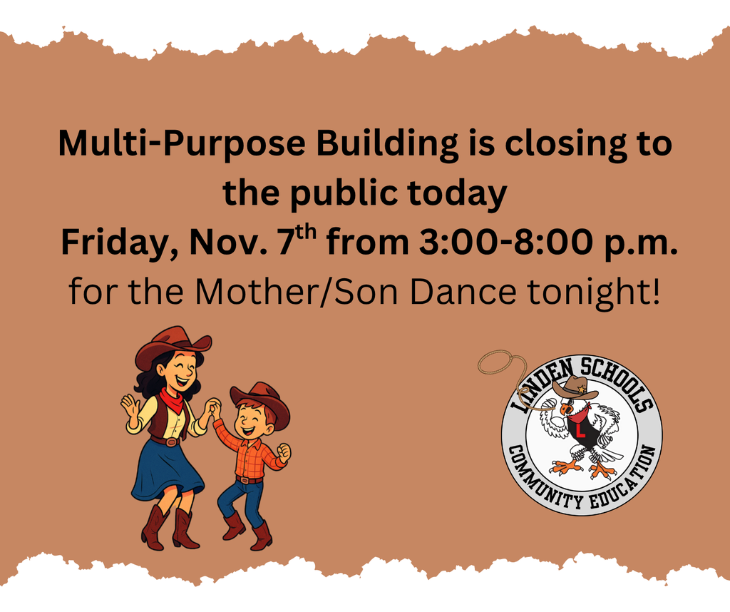 tan background with black text detailing the closure of the mpb to the public at 3 pm today