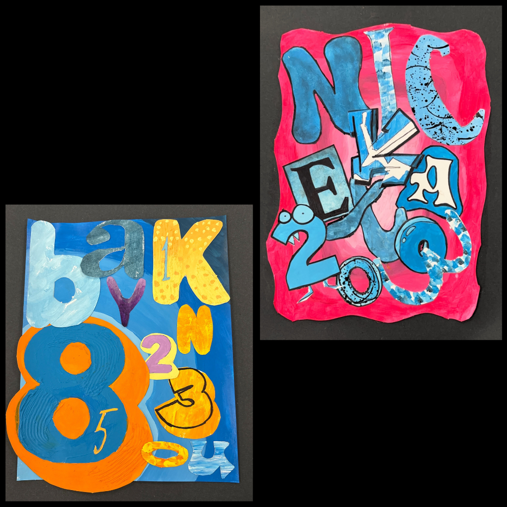 LHS Drawing & Painting 1 Hidden Message Collage