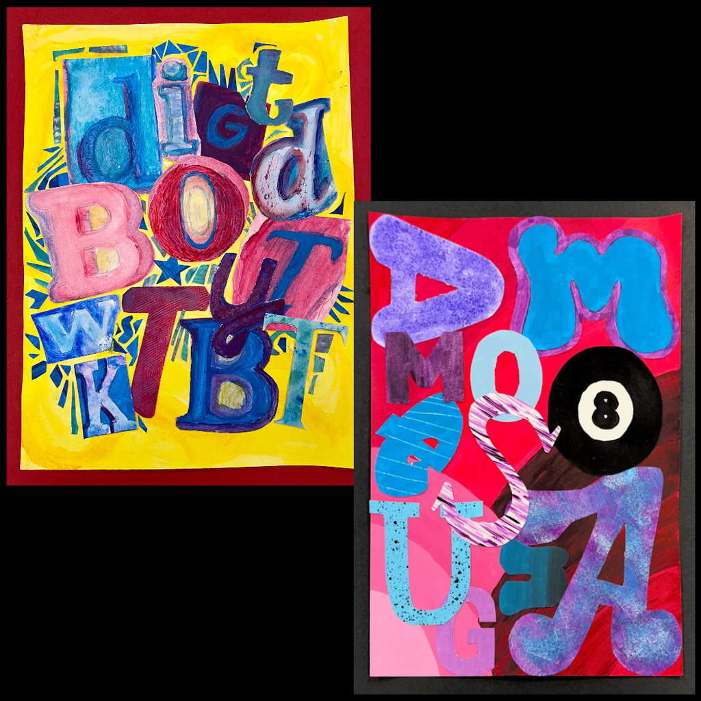 LHS Drawing & Painting 1 Hidden Message Collage