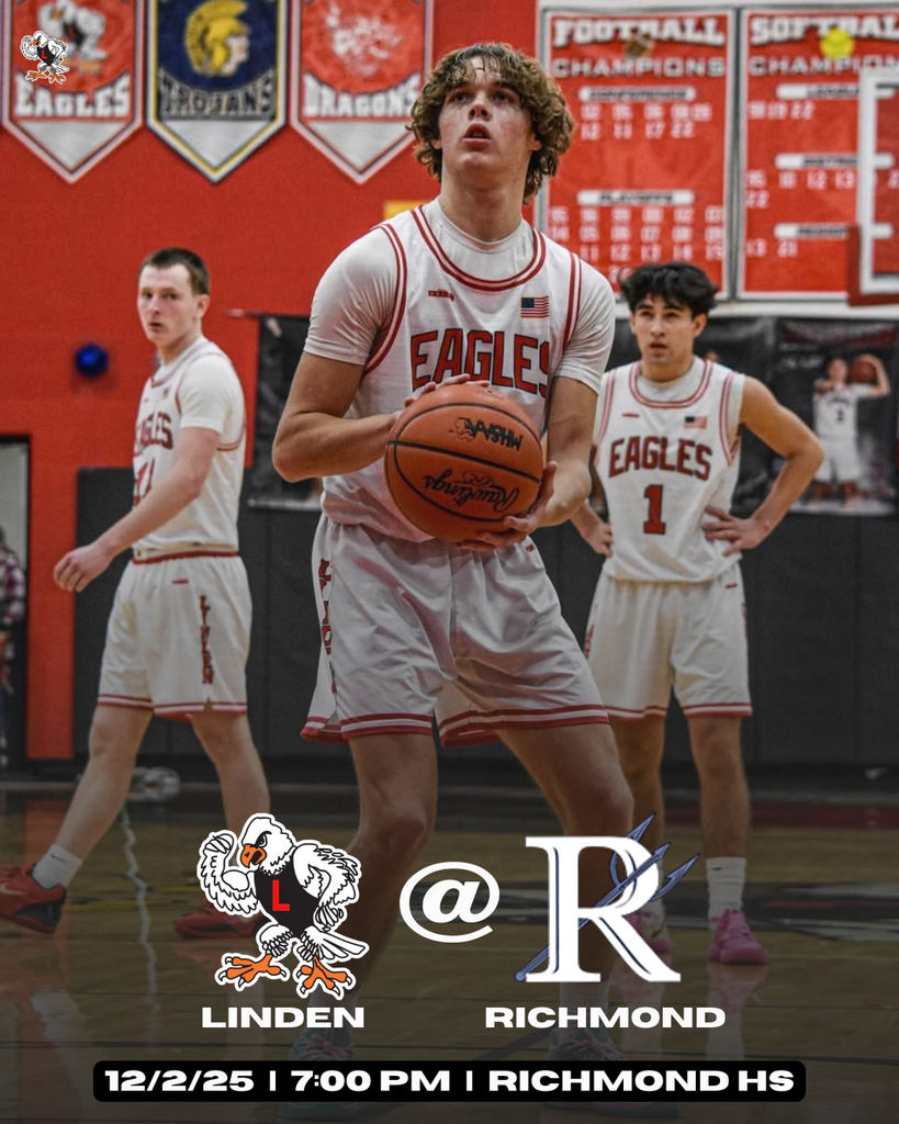 linden basketball  vs richmond eagle and boys playing basketball
