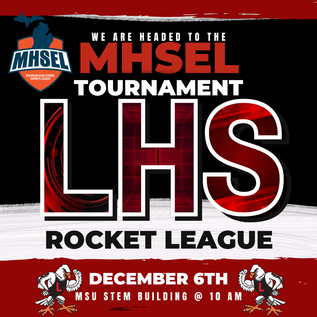 ESports instagram going state LHS state tournament at msu on december 6th, eagles, rocket league