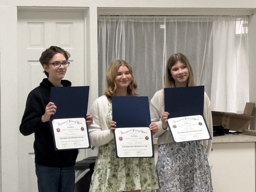 three middle school students