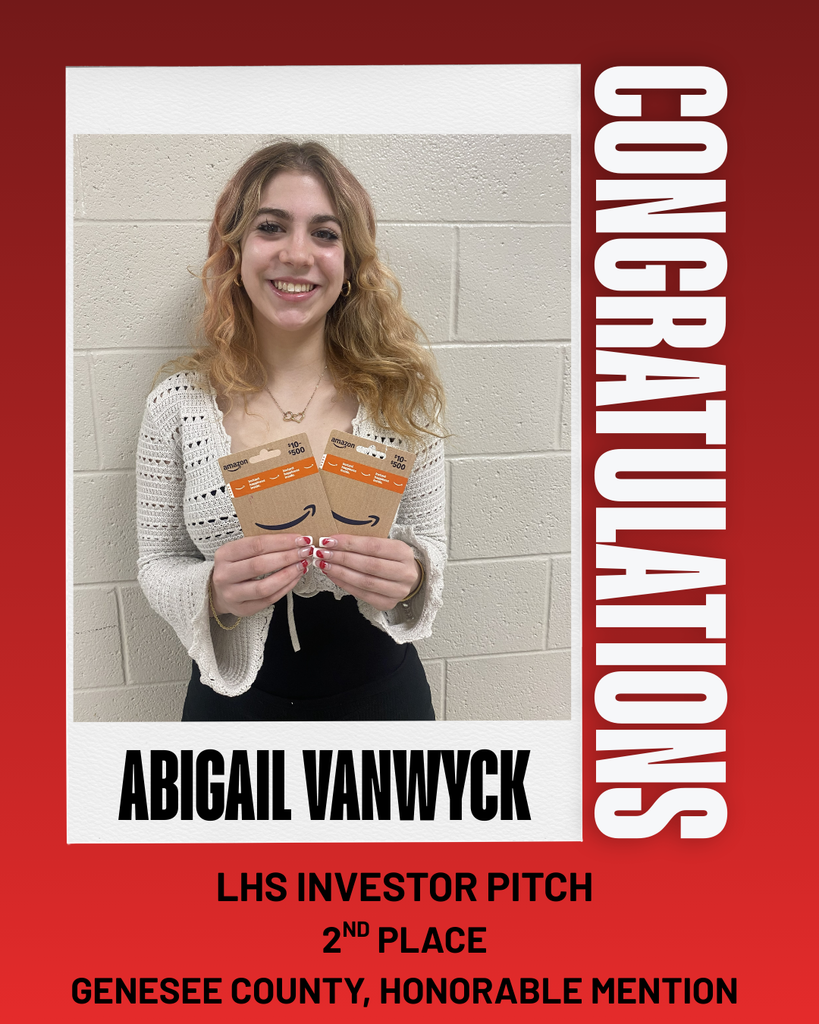 Congratulations to our LHS students for winning the Investor Pitch contest that is part of Mrs. Parkin's Entrepreneurship class.