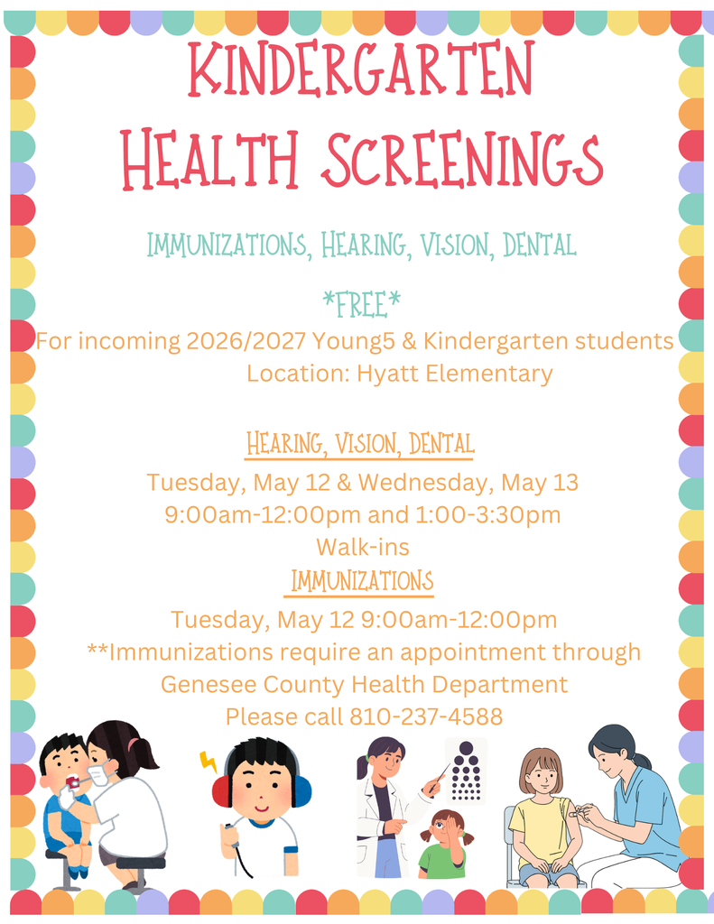 Do you have an incoming Young 5 or Kingergarten student next year? Stop by our FREE health clinic to start checking off any enrollment requirements your student may need.