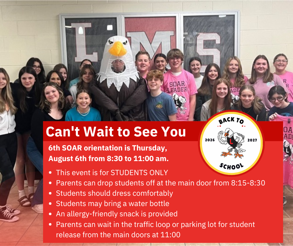 Students wearing pink SOAR Leader T-shirts with the words Can't Wait to See You