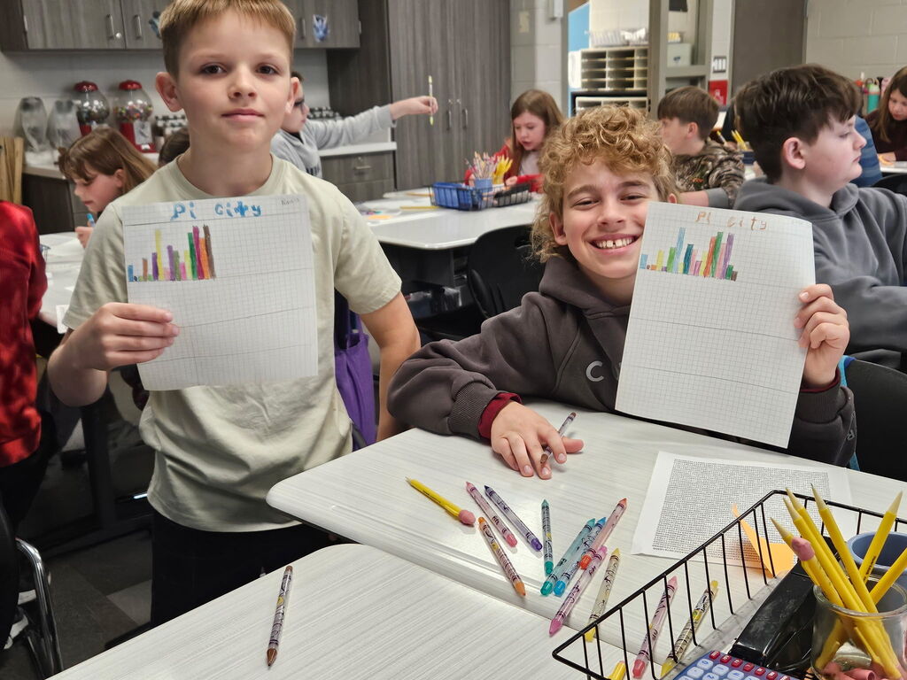 students working
