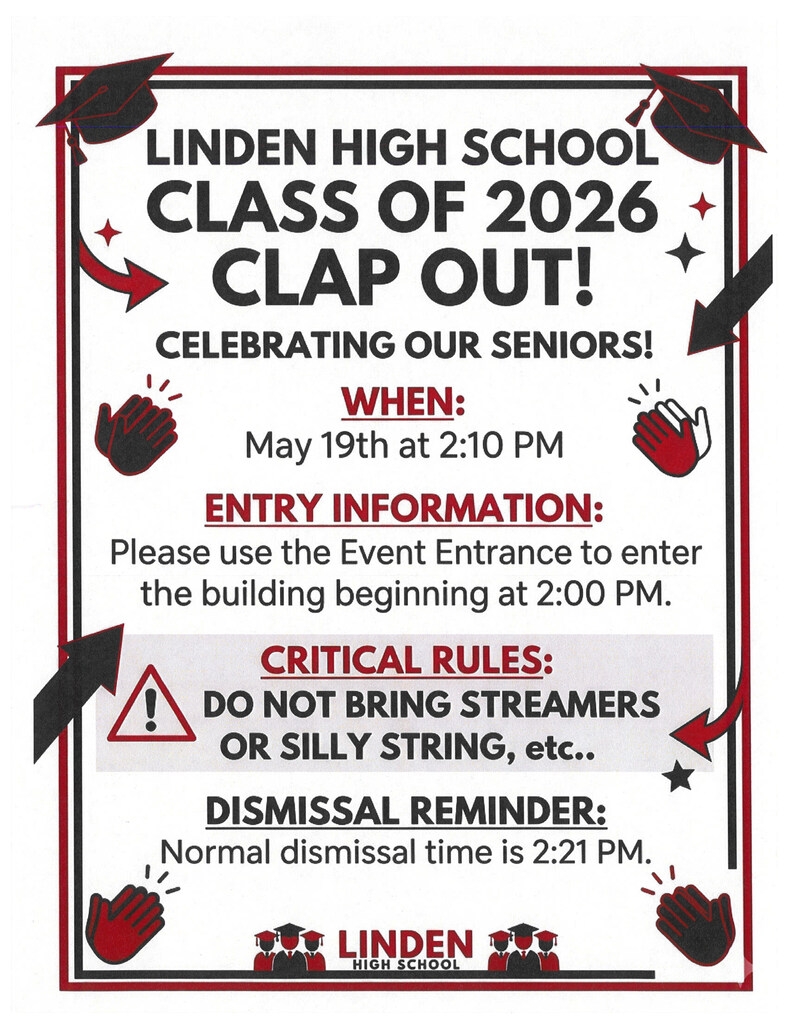 Senior Clap Out Flyer