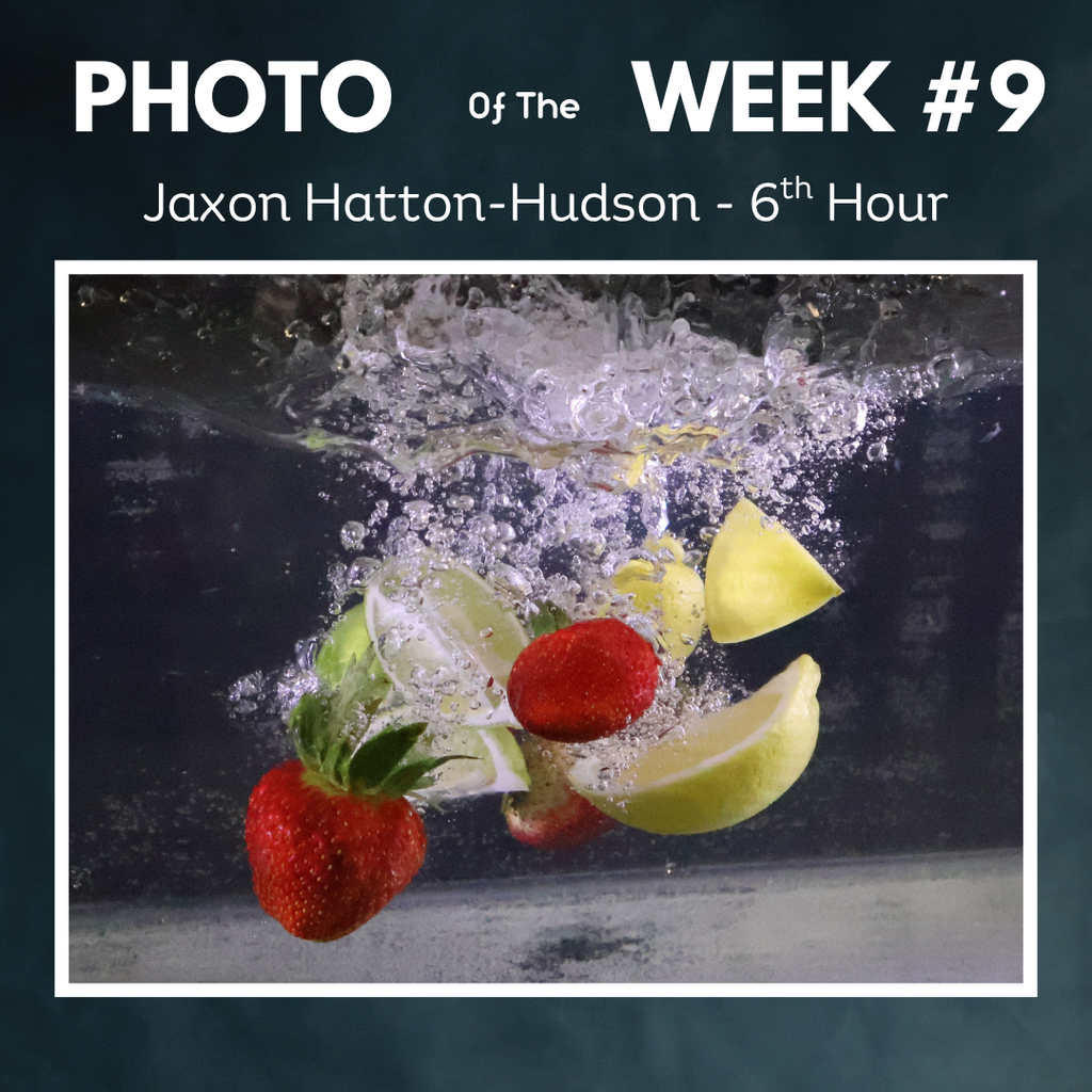 fruit dropping in water, strawberries and lemons and limes photo of the week 9 Jaxon hatton hudson